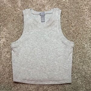 Light Gray Ribbed Tank Top